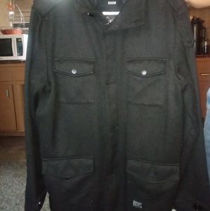 Krew Manchester Black Herringbone Jacket